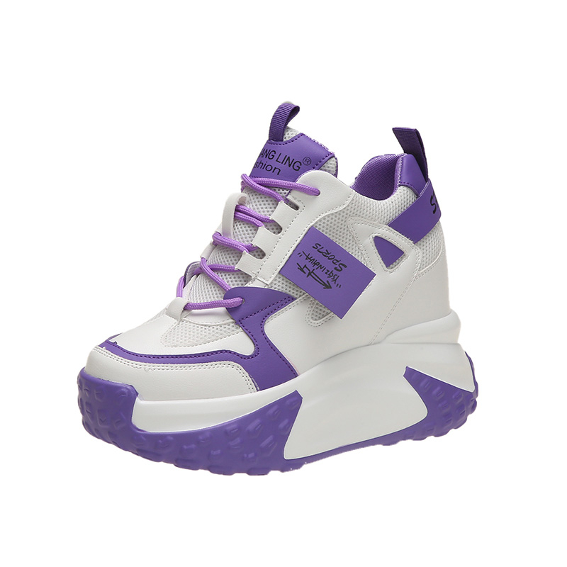 Women Shoes Store - 9.5CM Women High Platform Sneakers Autumn