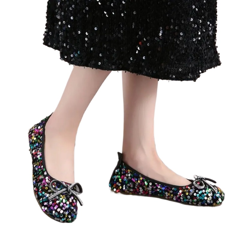 Women Shoes Japanese Brand - Spring New Round Toe Bowtie Female
