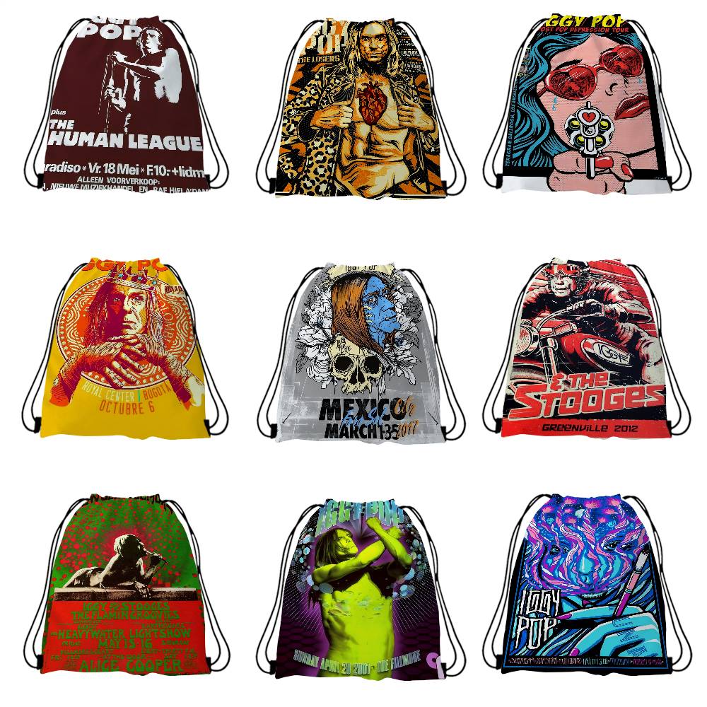 Women'S Shoes Back To School - Iggy Pop Band Drawstring Bag Gym