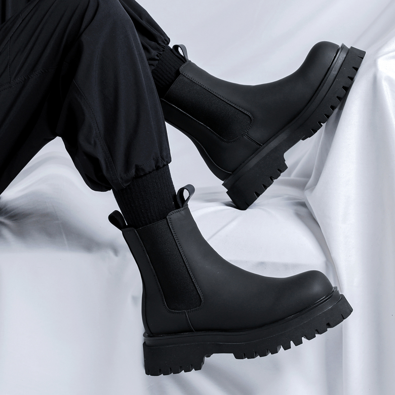 Suede Ankle Boot - 2026 Platform Black High Top Boots