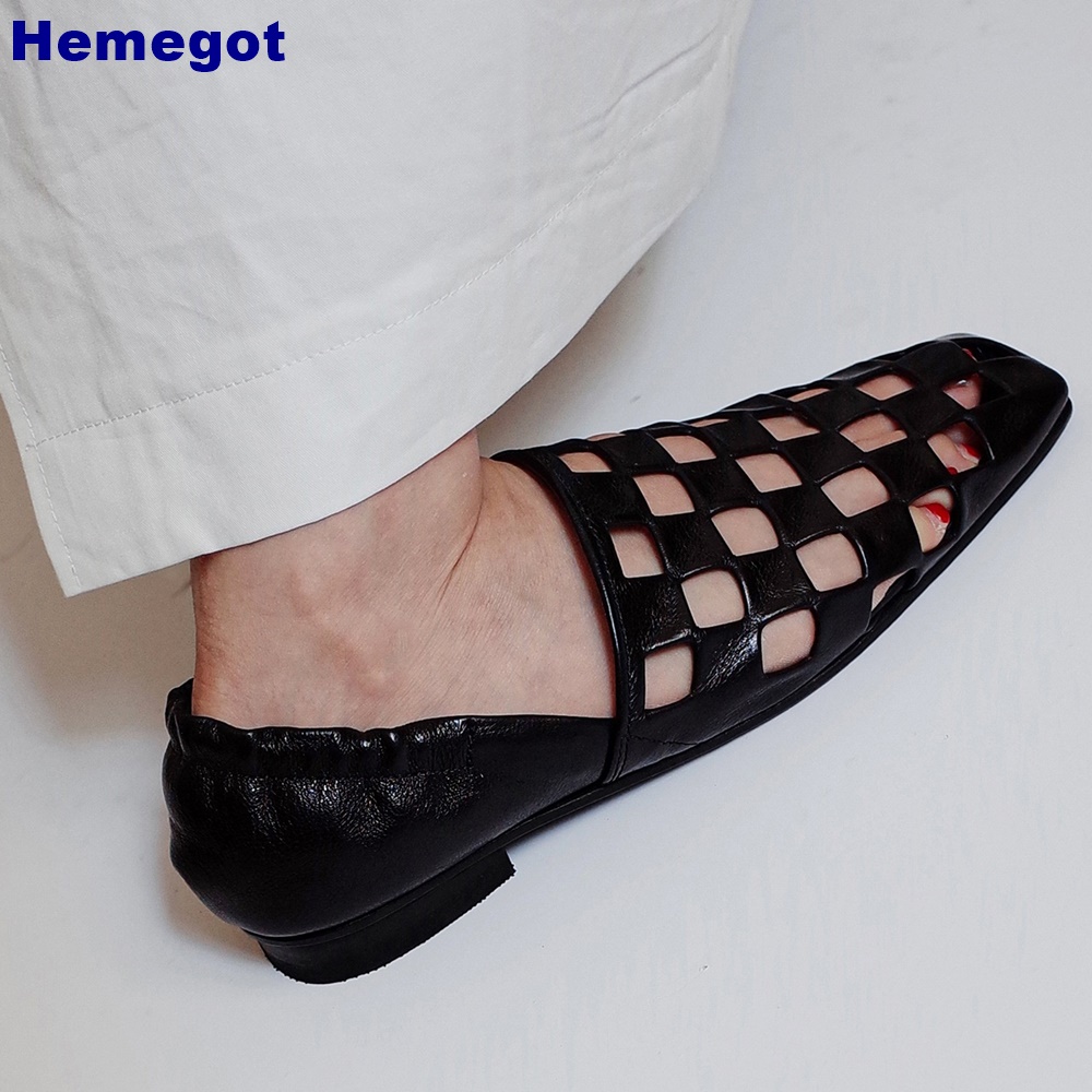 Women Black Caged Flat Sandals - Mule Slip On recension och pris