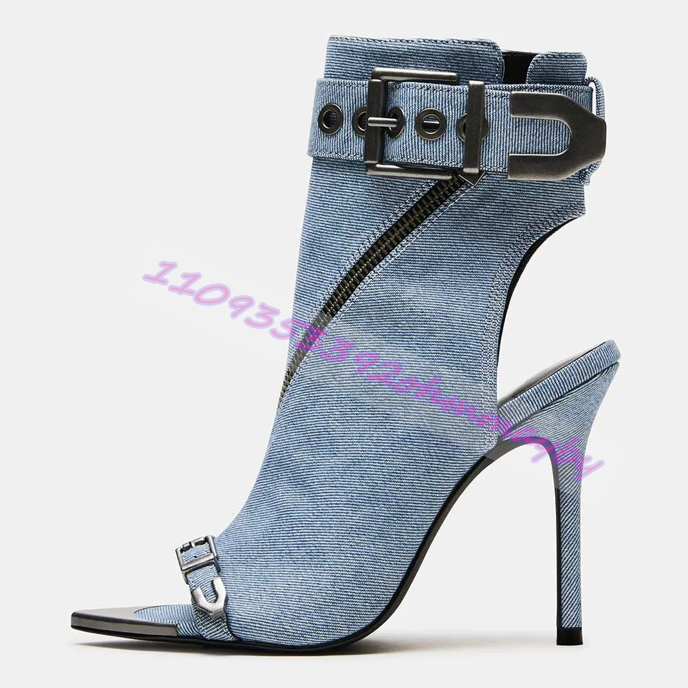 Summer Blue Denim Pointed-Toe  - Suede Ankle Boot recension och pris