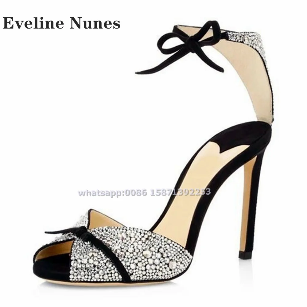 Bow Rhinestone Ankle Strap San - Rhinestone Sandal Women recension och pris