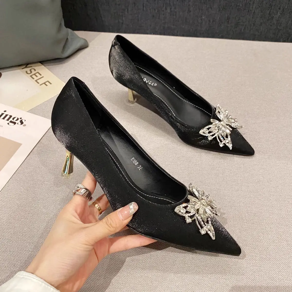 Pointed Toe Rhinestone Shoes f - Women Shoes Quick Delivery recension och pris