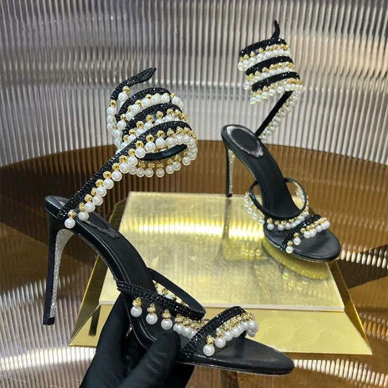 Luxury Rhinestones Pearls Tass - Rhinestone Sandal Women recension och pris