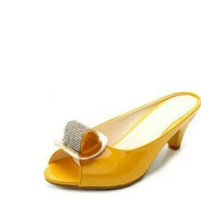 Lady Summer Mules Shoes Peep T - Women'S Shoes Yellow recension och pris