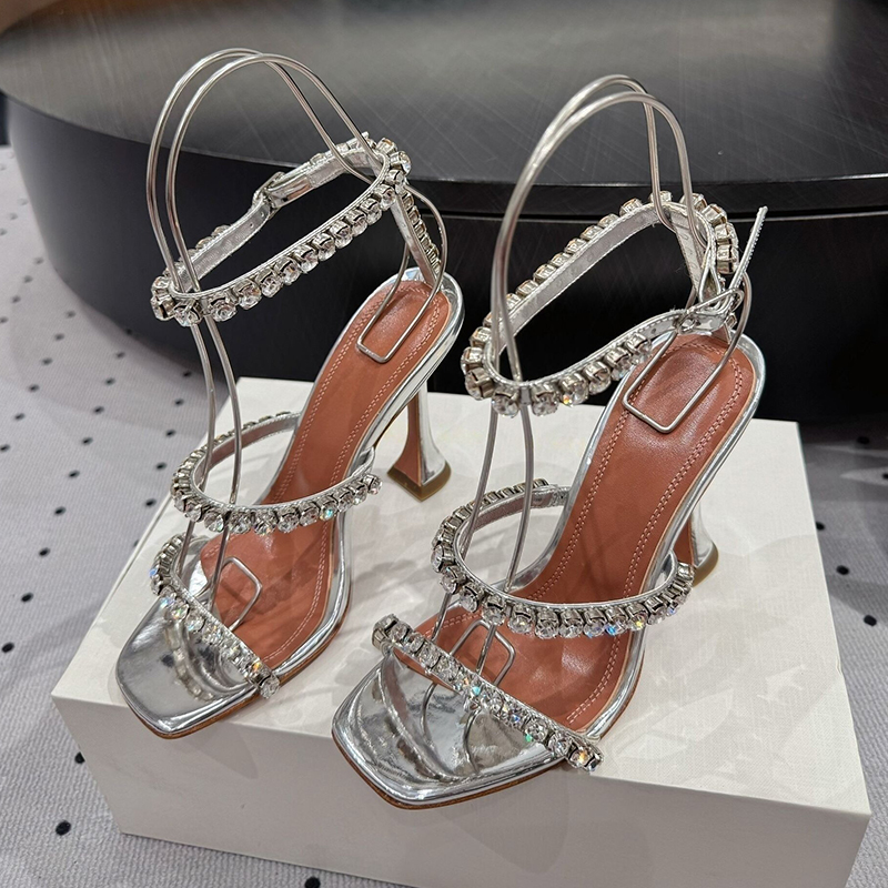 Runway Cup High-Heeled Silk Sa - Rhinestone Sandal Women recension och pris
