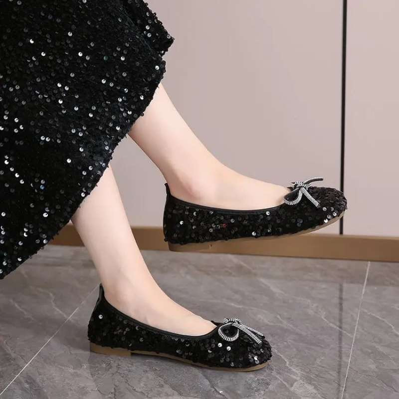 Spring New Round Toe Bowtie Fe - Women Shoes Japanese Brand recension och pris