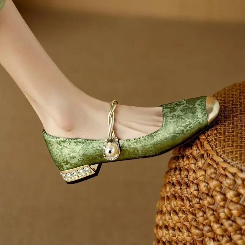 Block Heel Woman Pumps Square  - Women Shoes Japanese Brand recension och pris